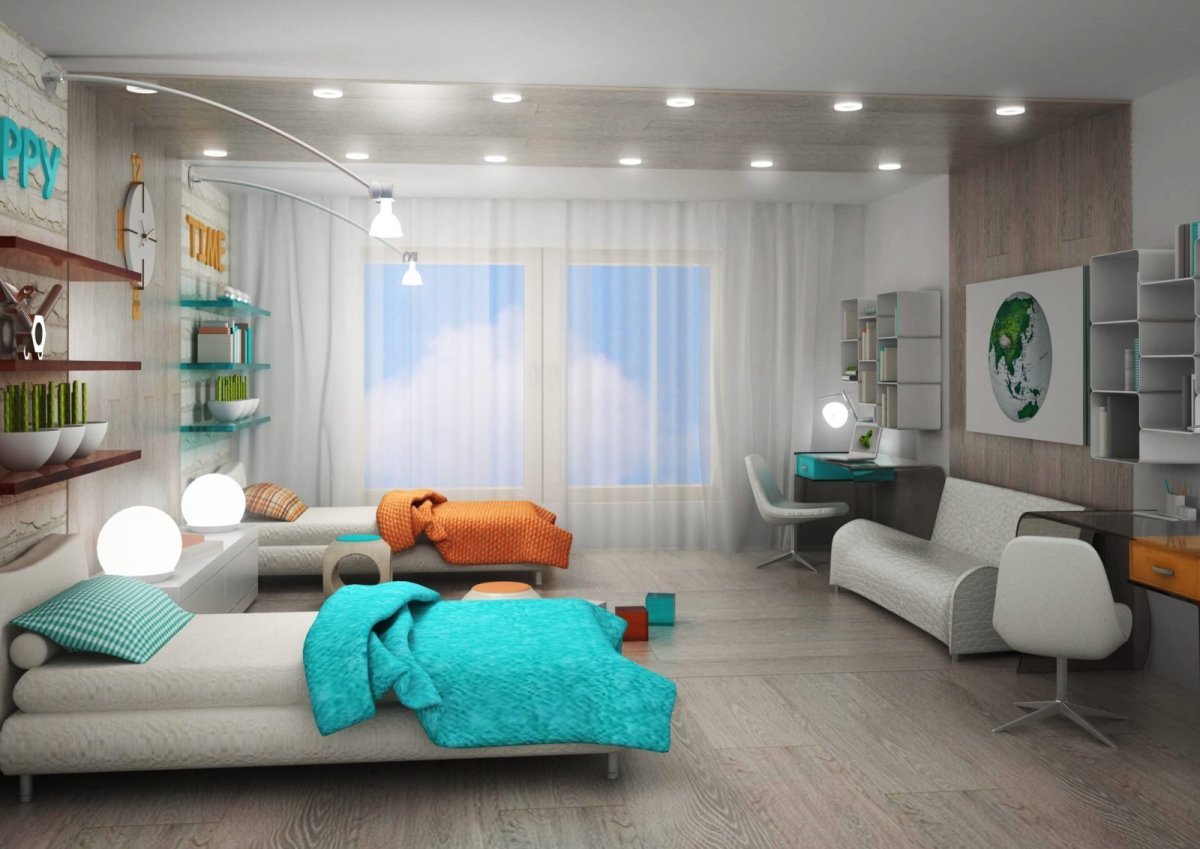 Комната для 2 подростков мальчиков