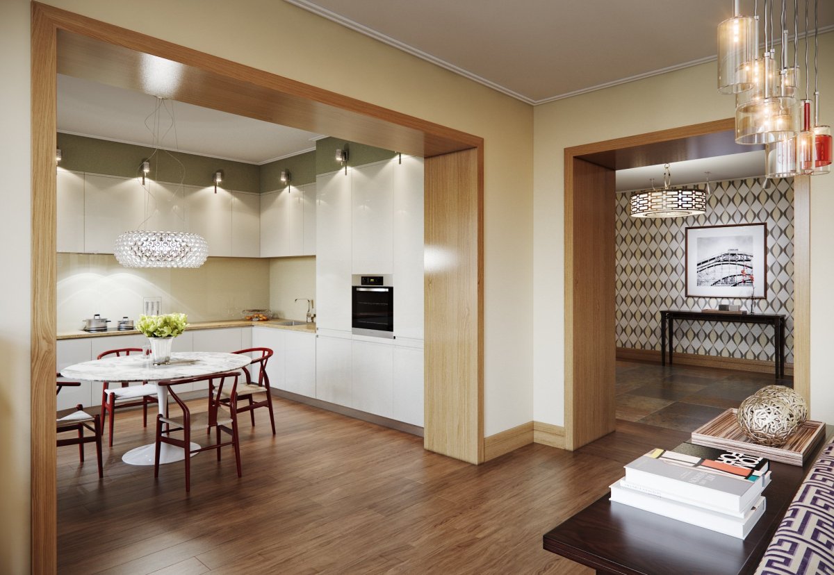 Кухни гостиные