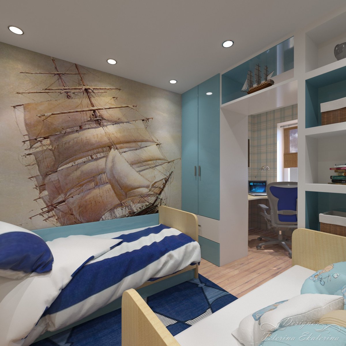 Интерьер комнаты для 2 подростков