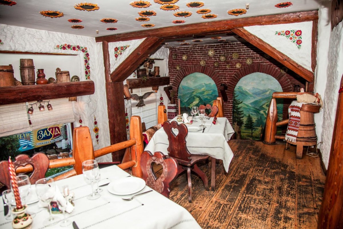 Интерьер кафе в украинском стиле