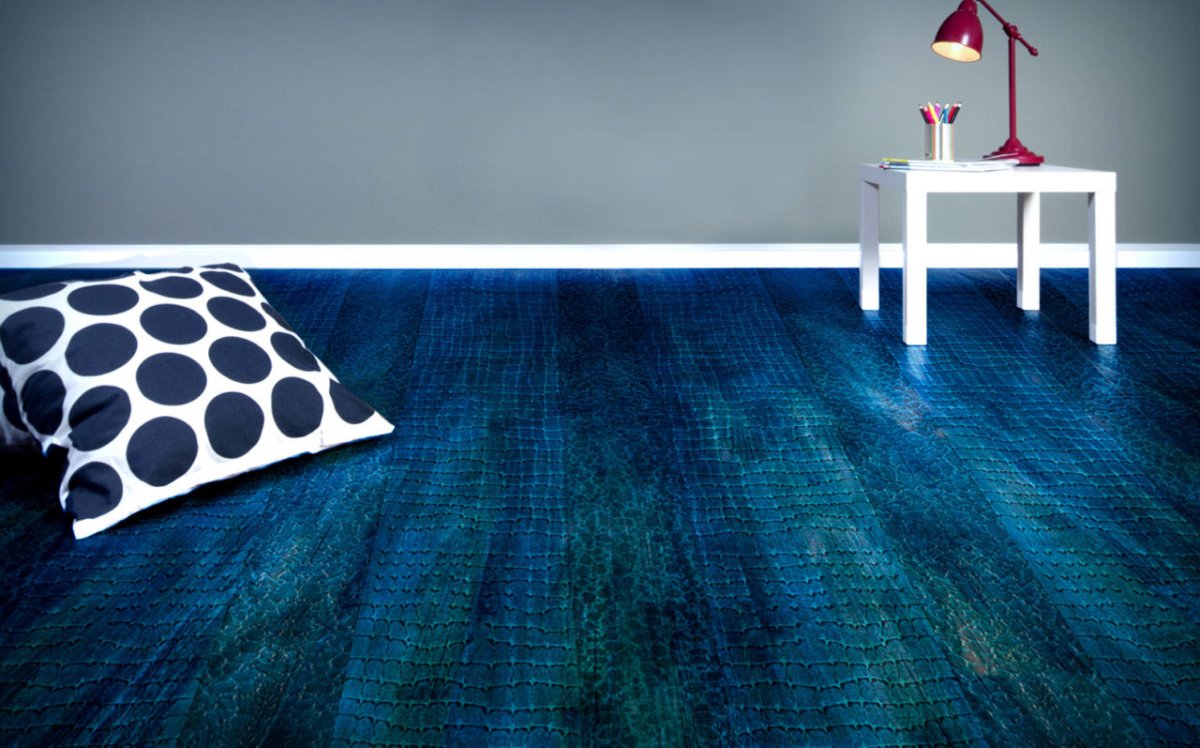 Окрашенный деревянный пол