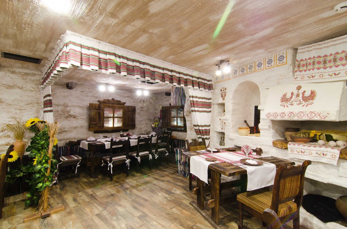 Интерьер кафе в русском стиле