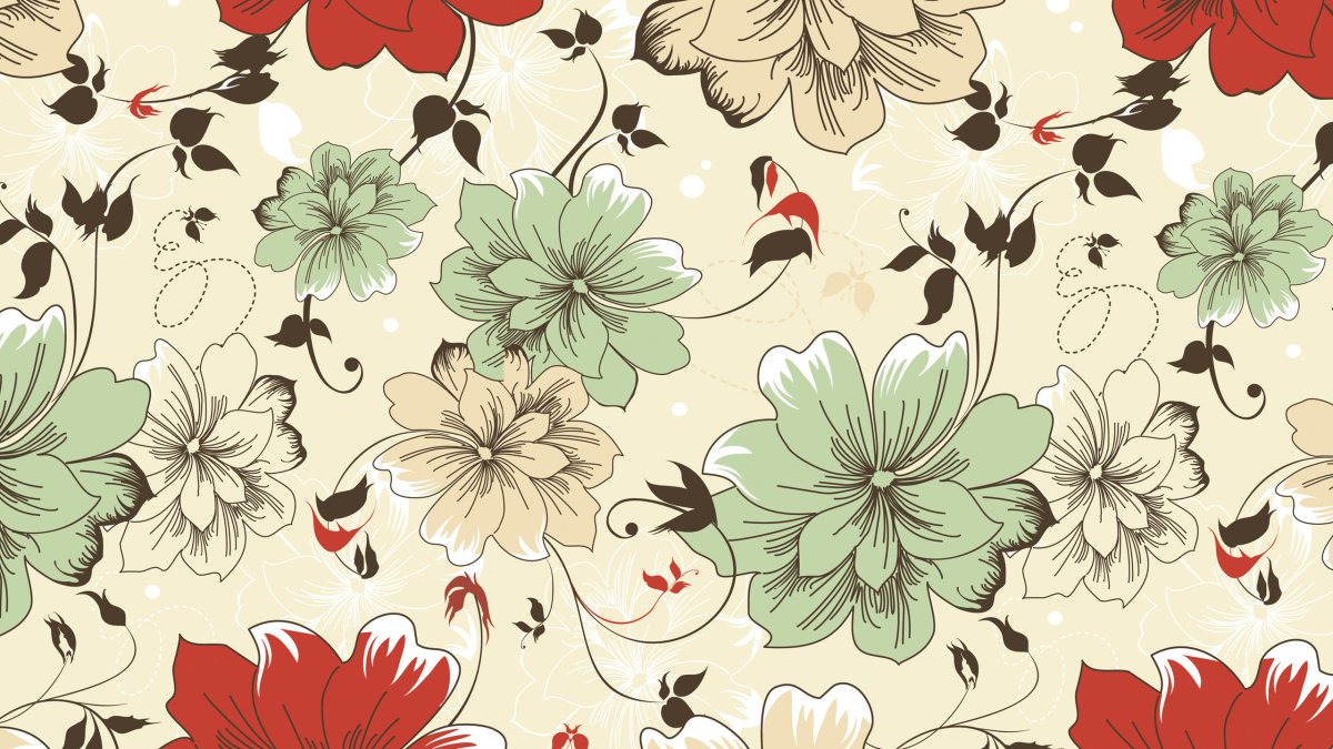 Обои цветочный принт