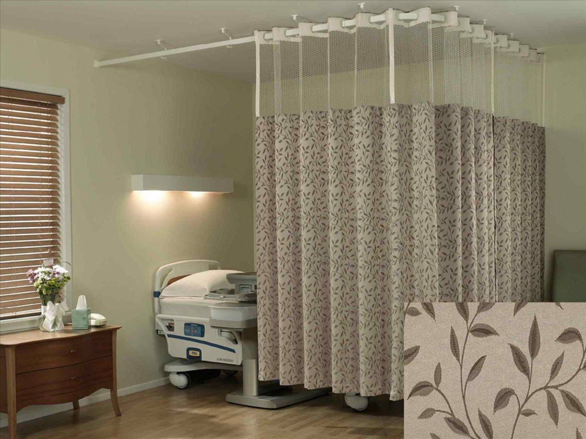 Зонирование комнаты шторами