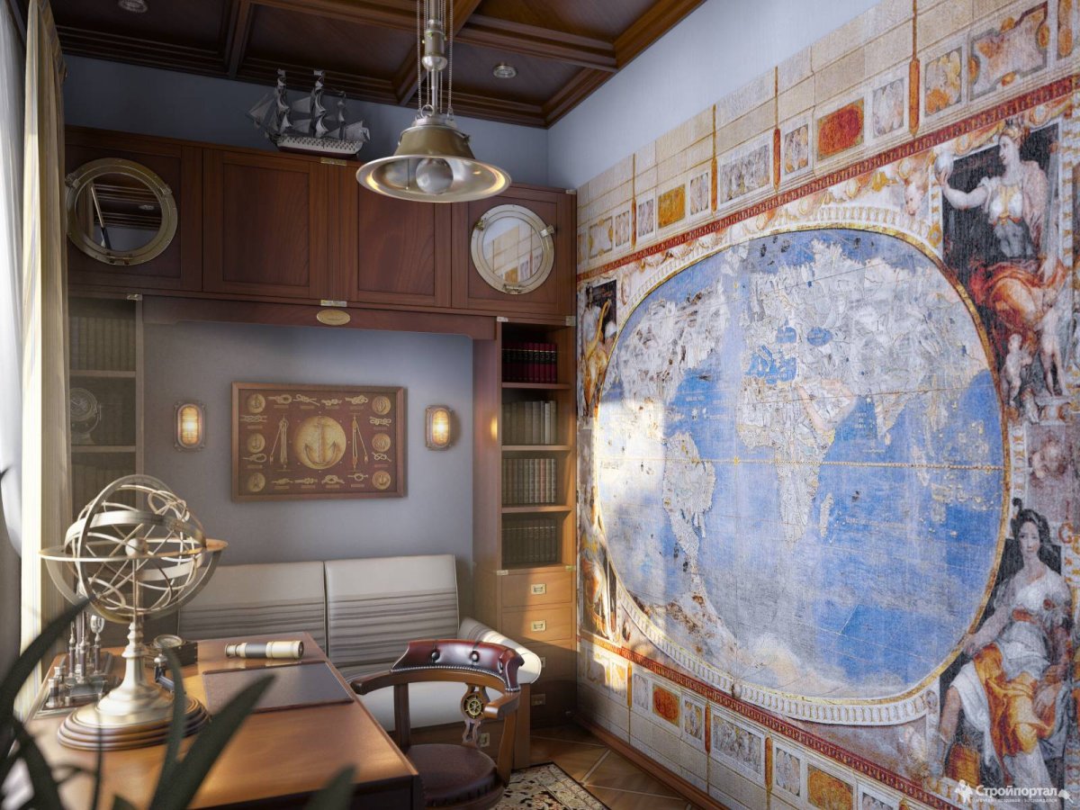 Спальня в стиле путешественника