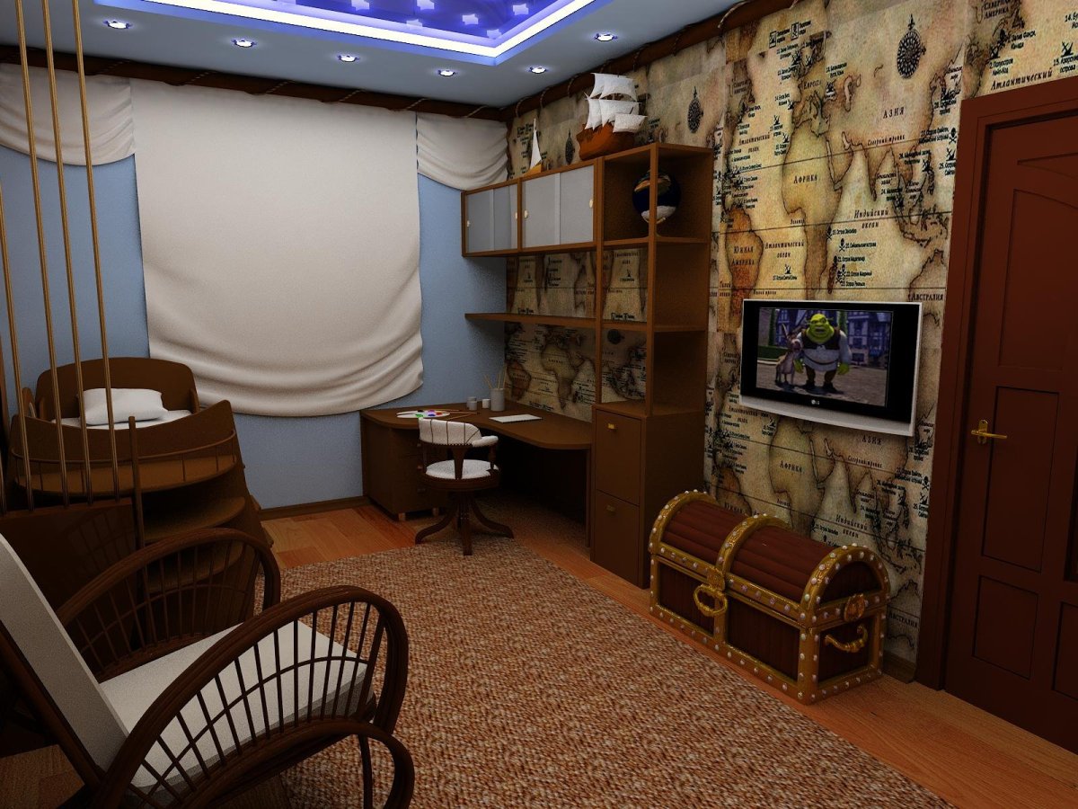 Детская в стиле путешествий