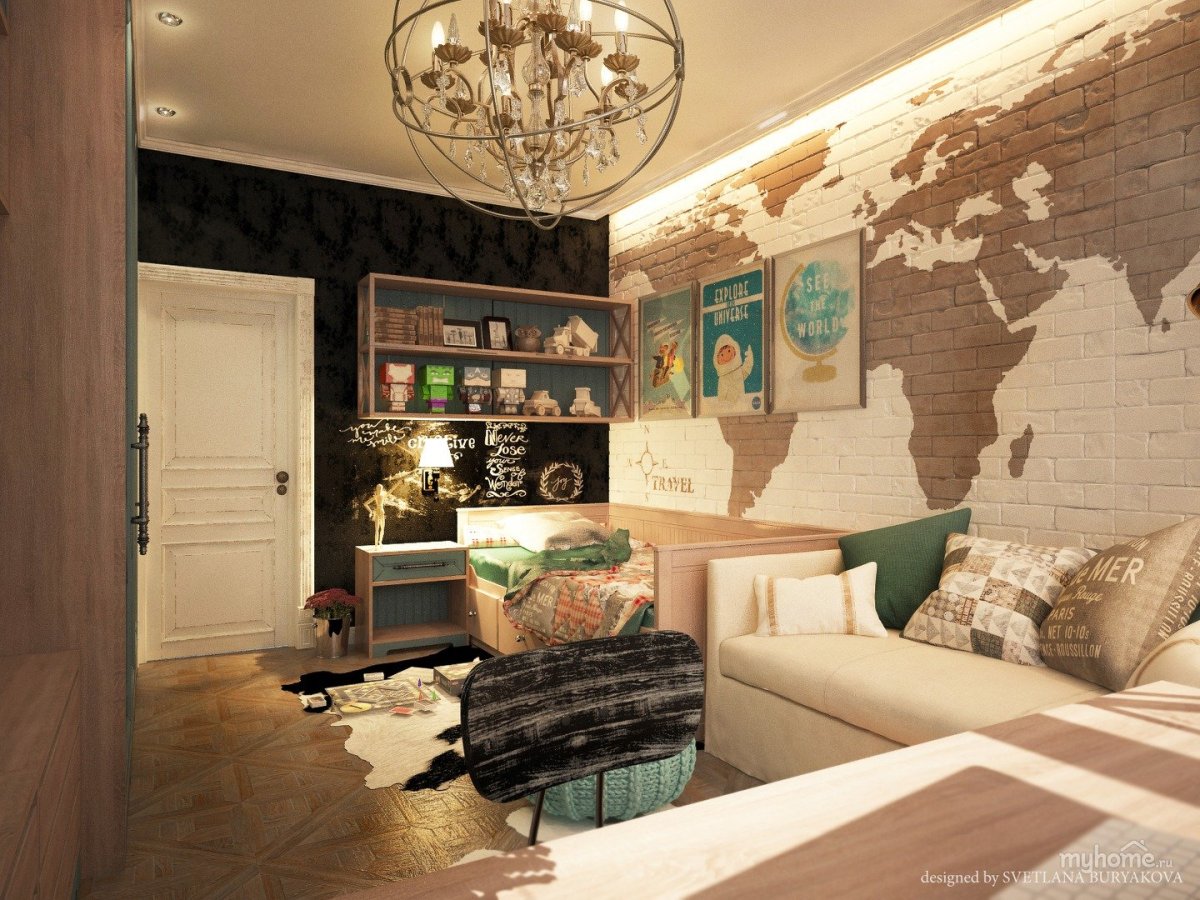 Комната для мальчика путешественника