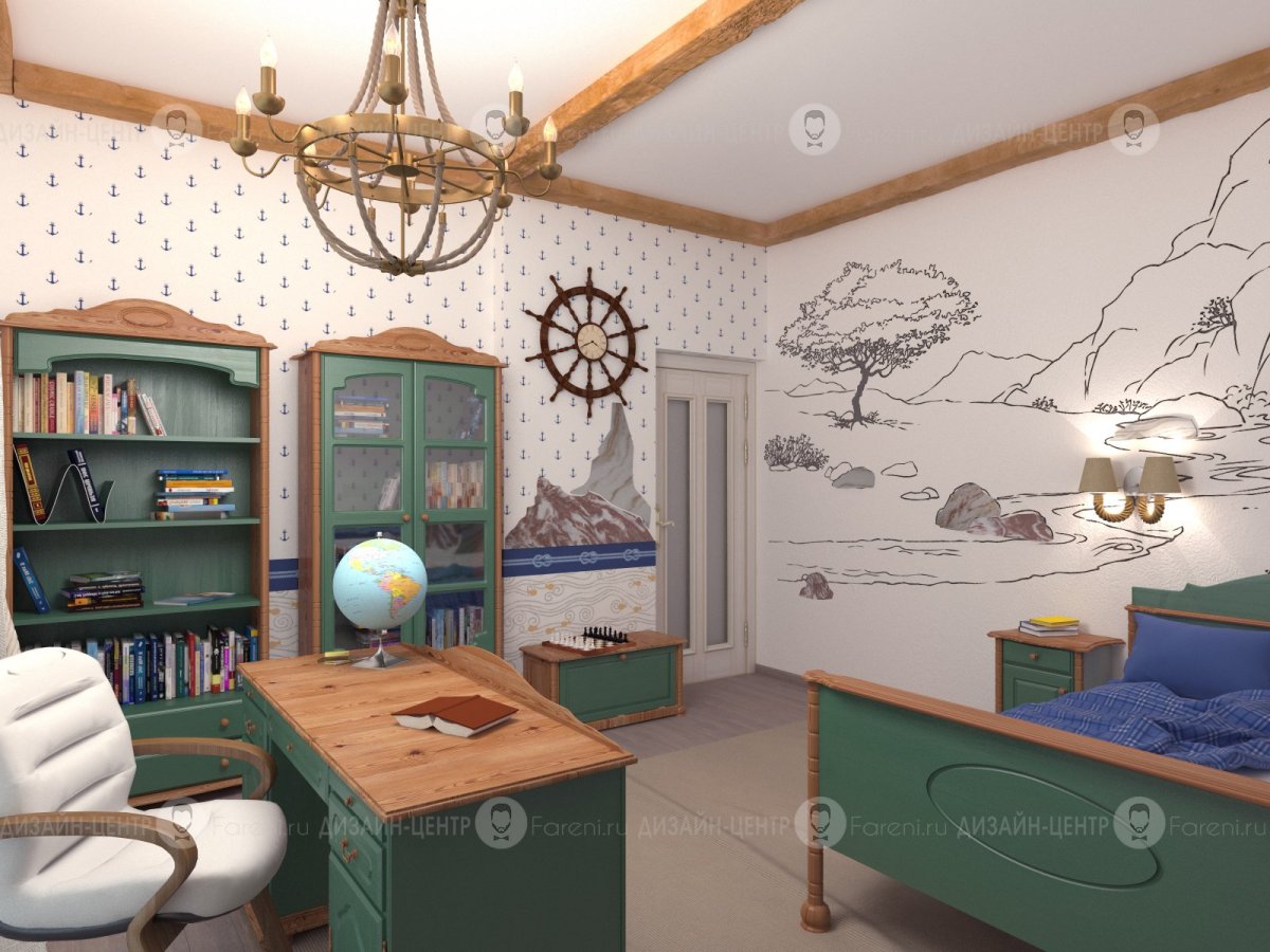 Колониальный стиль детские комнаты