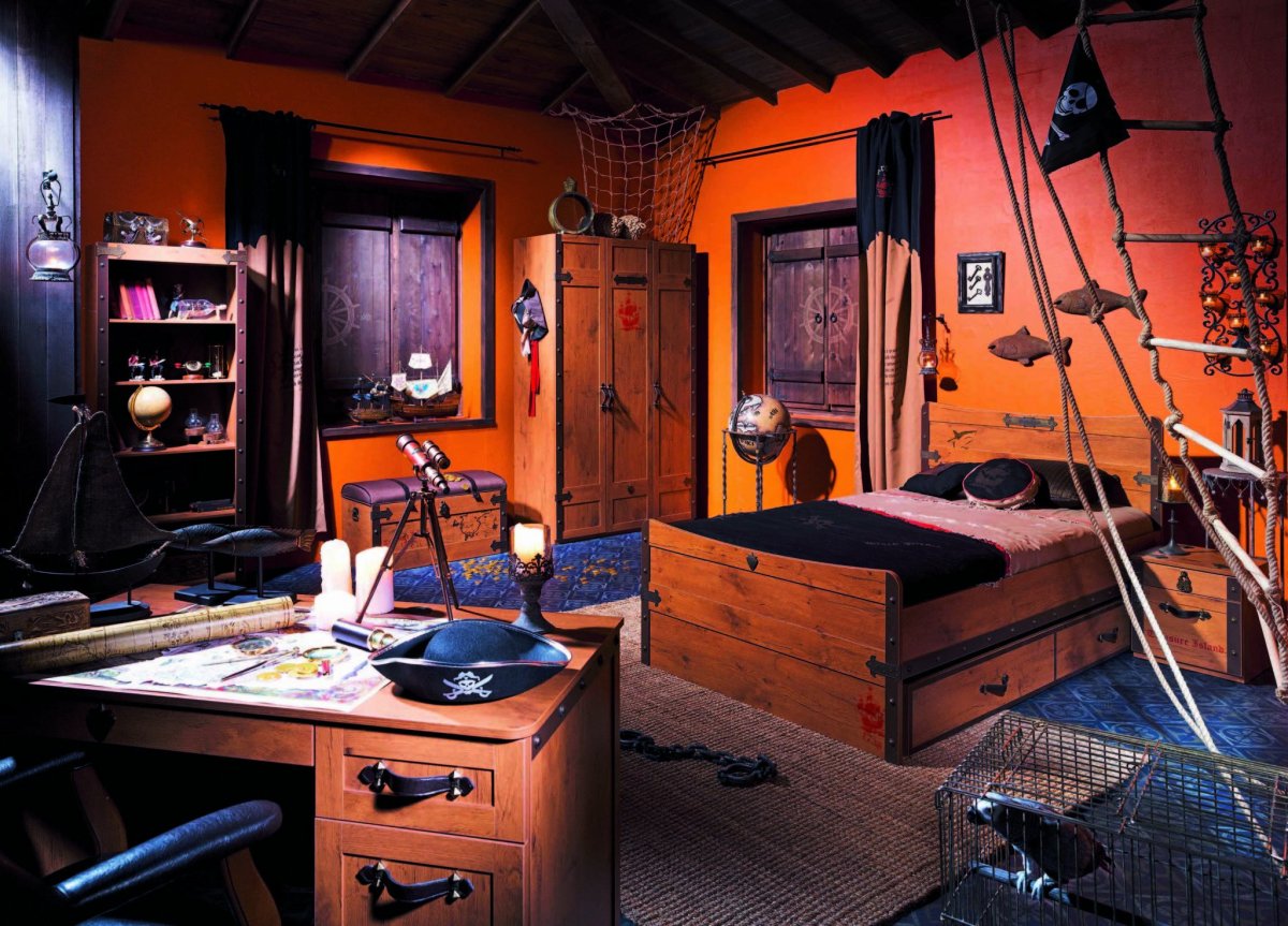 Гостиная в стиле путешествий