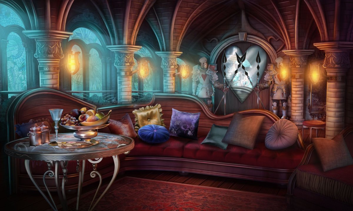Королевская спальня фэнтези арт