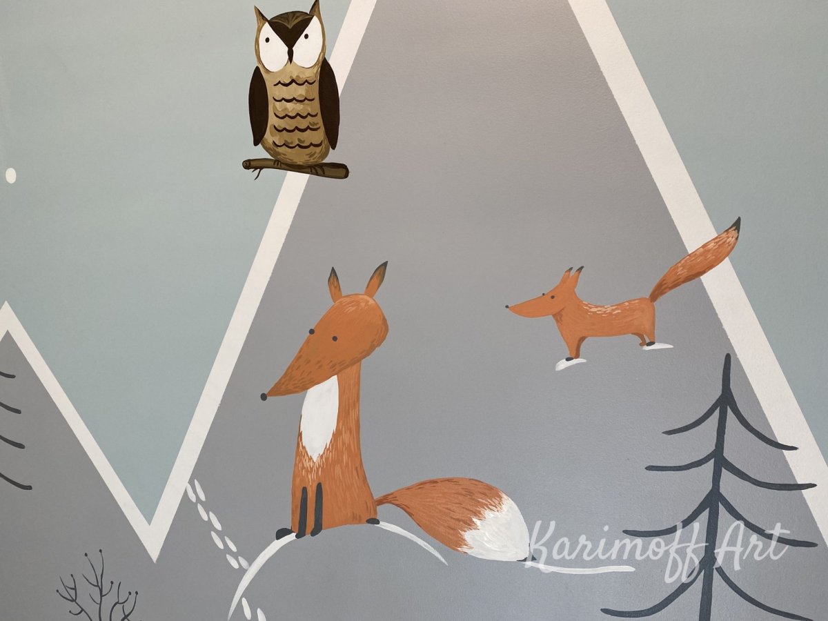 Роспись стен в скандинавском стиле