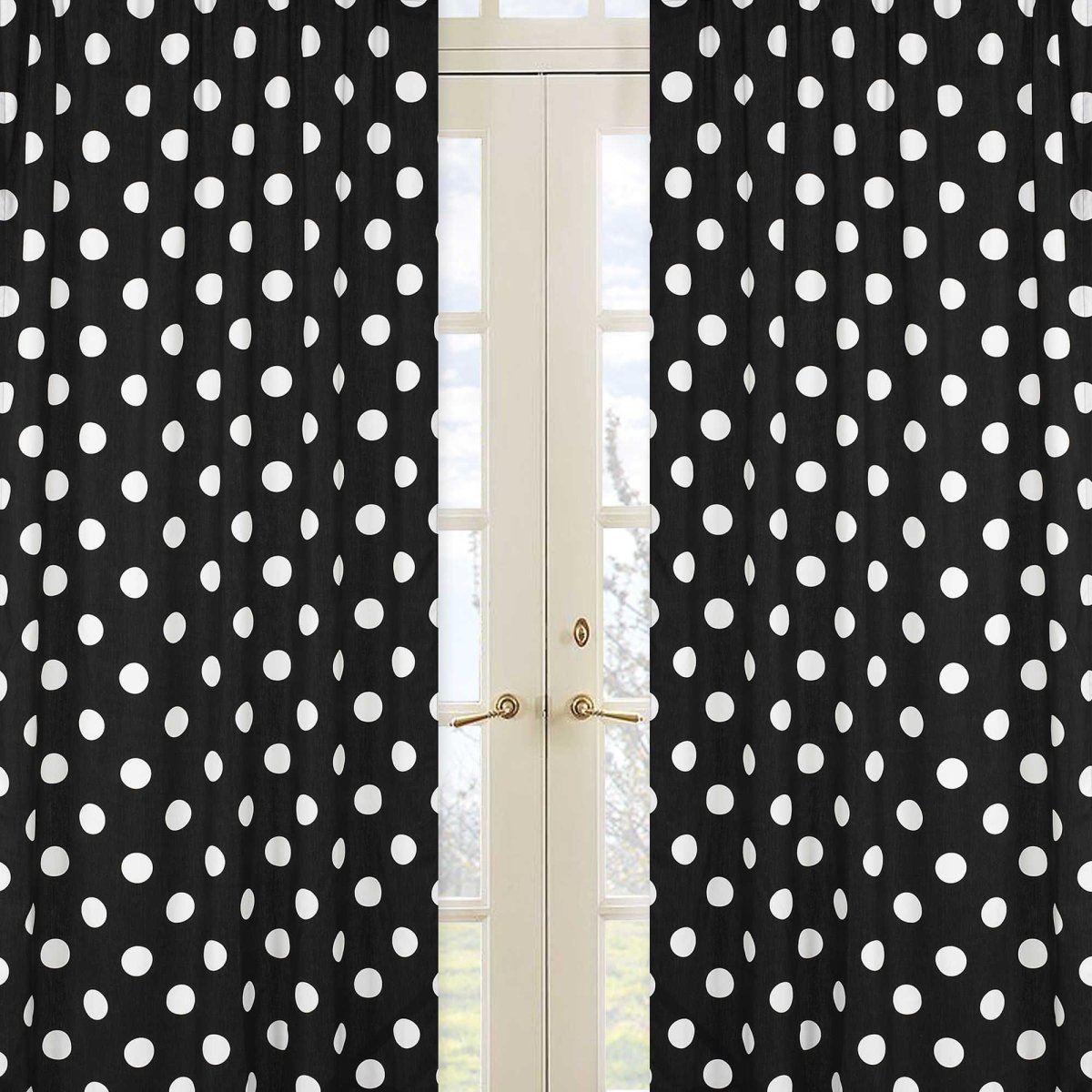 Ткань для штор в горошек крупный