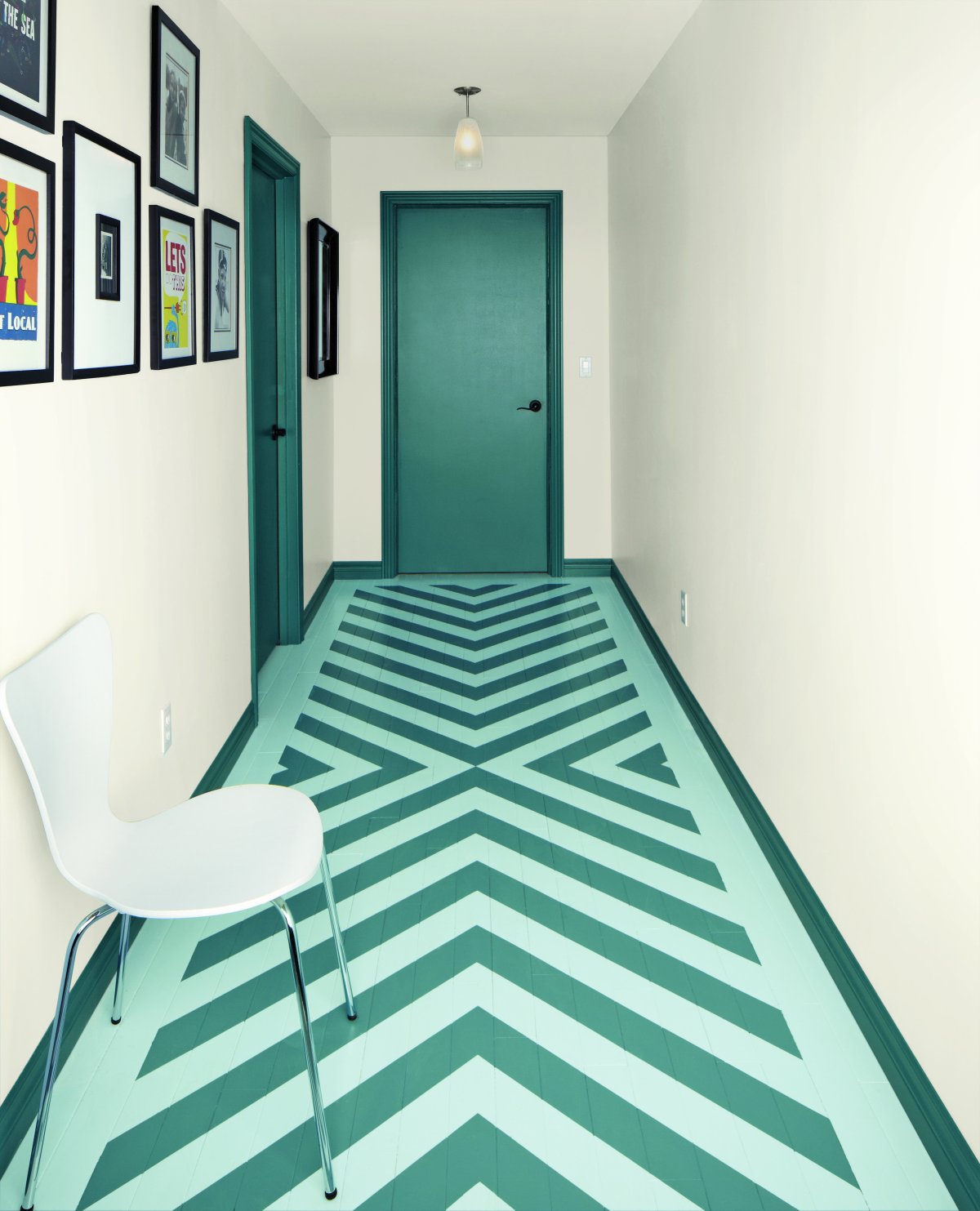 Крашеный паркет в интерьере