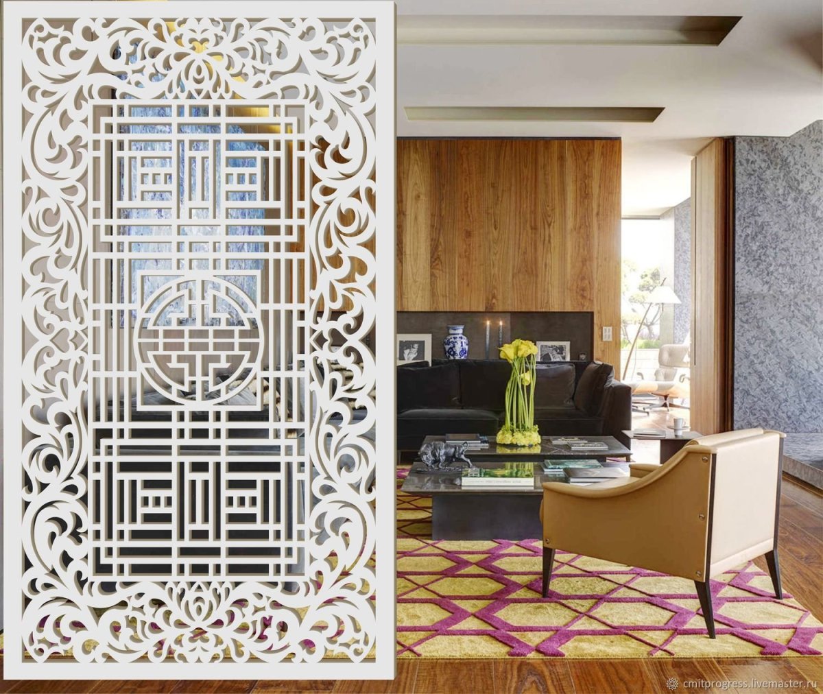 Декоративные стеклянные перегородки