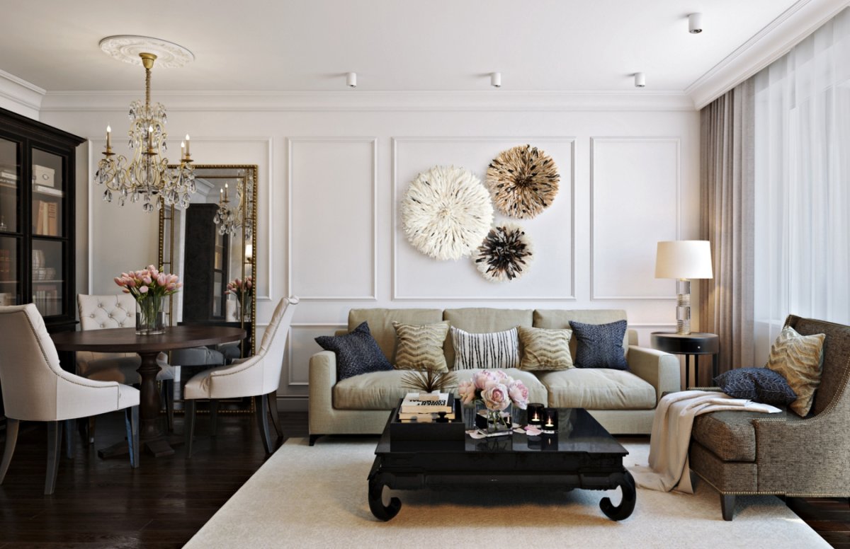 Гостиная американская Неоклассика