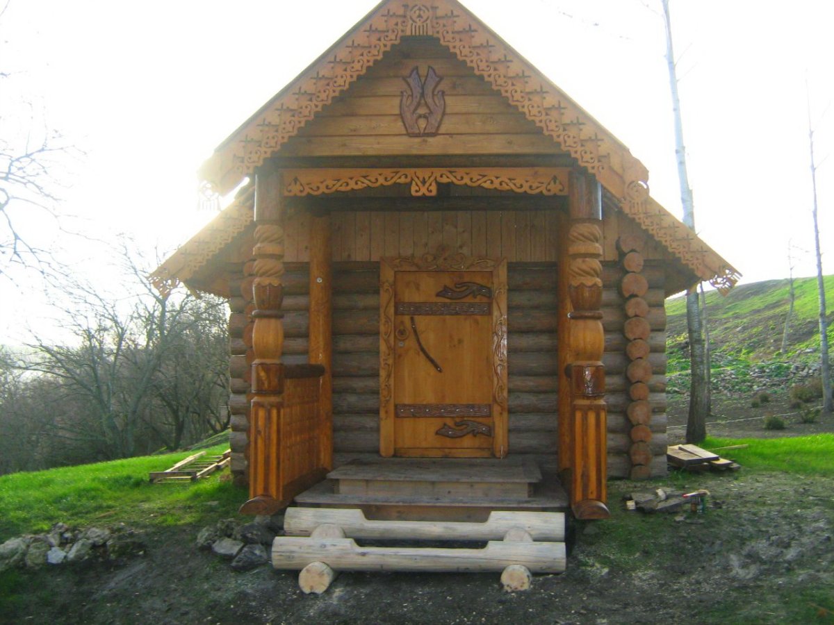 Сруб бани из кедра