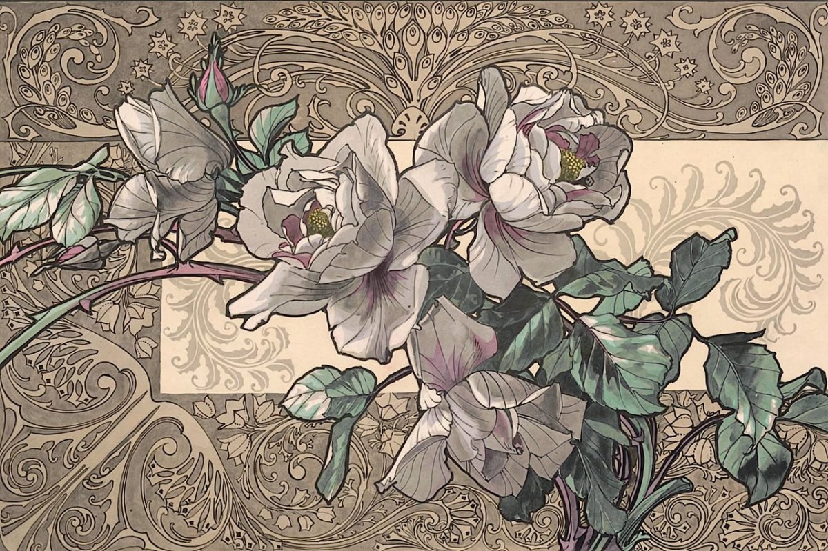Цветы арт деко нуво