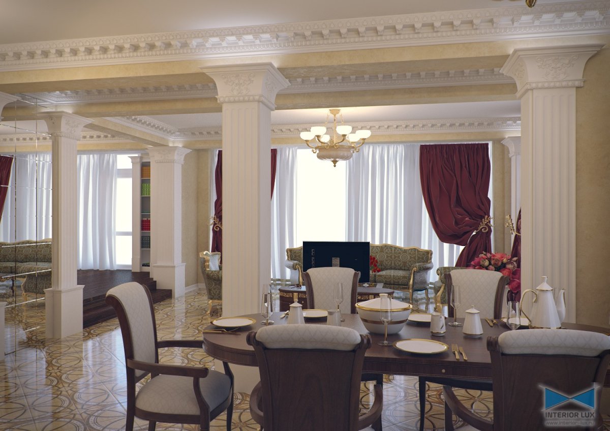 Колонны в интерьере