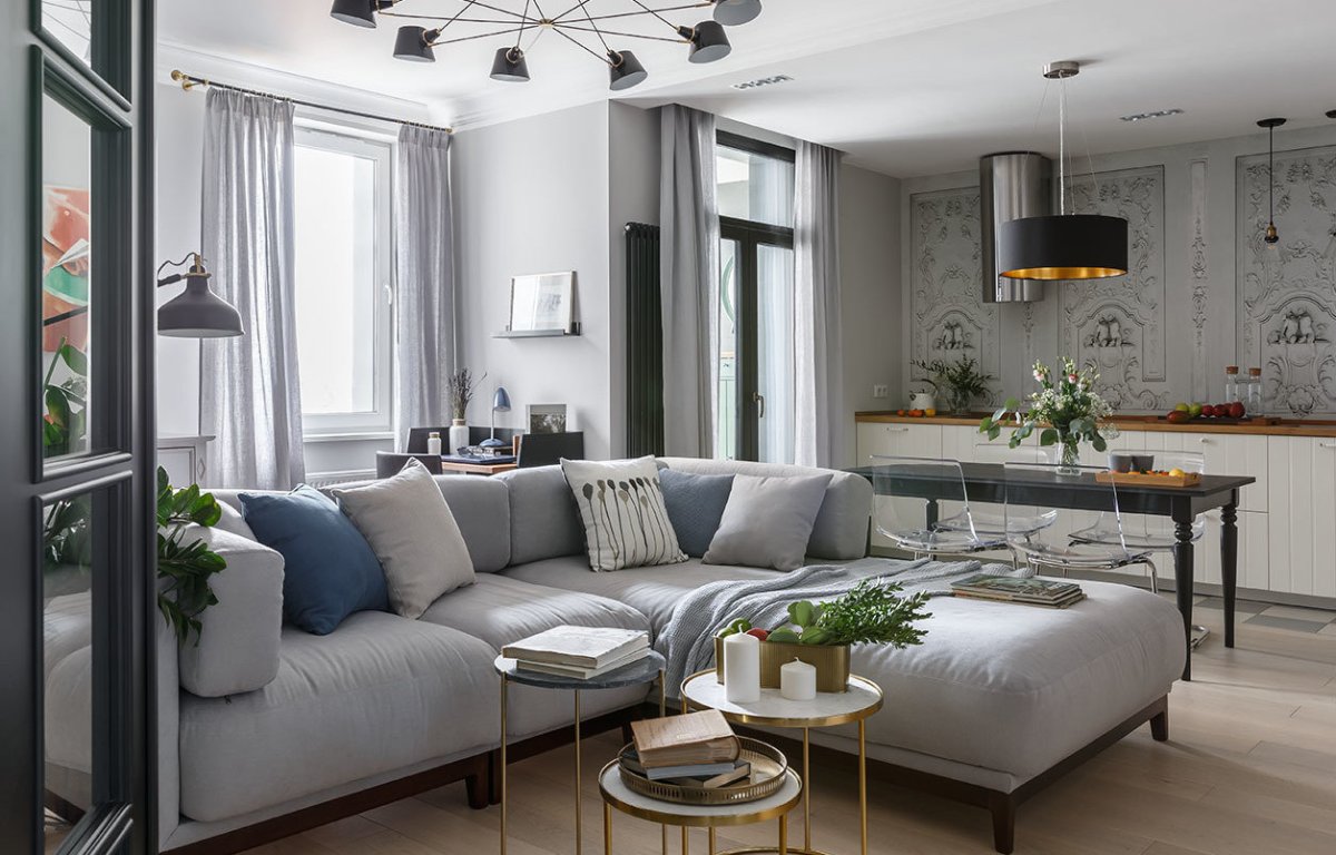 Интерьер Неоклассика тауп