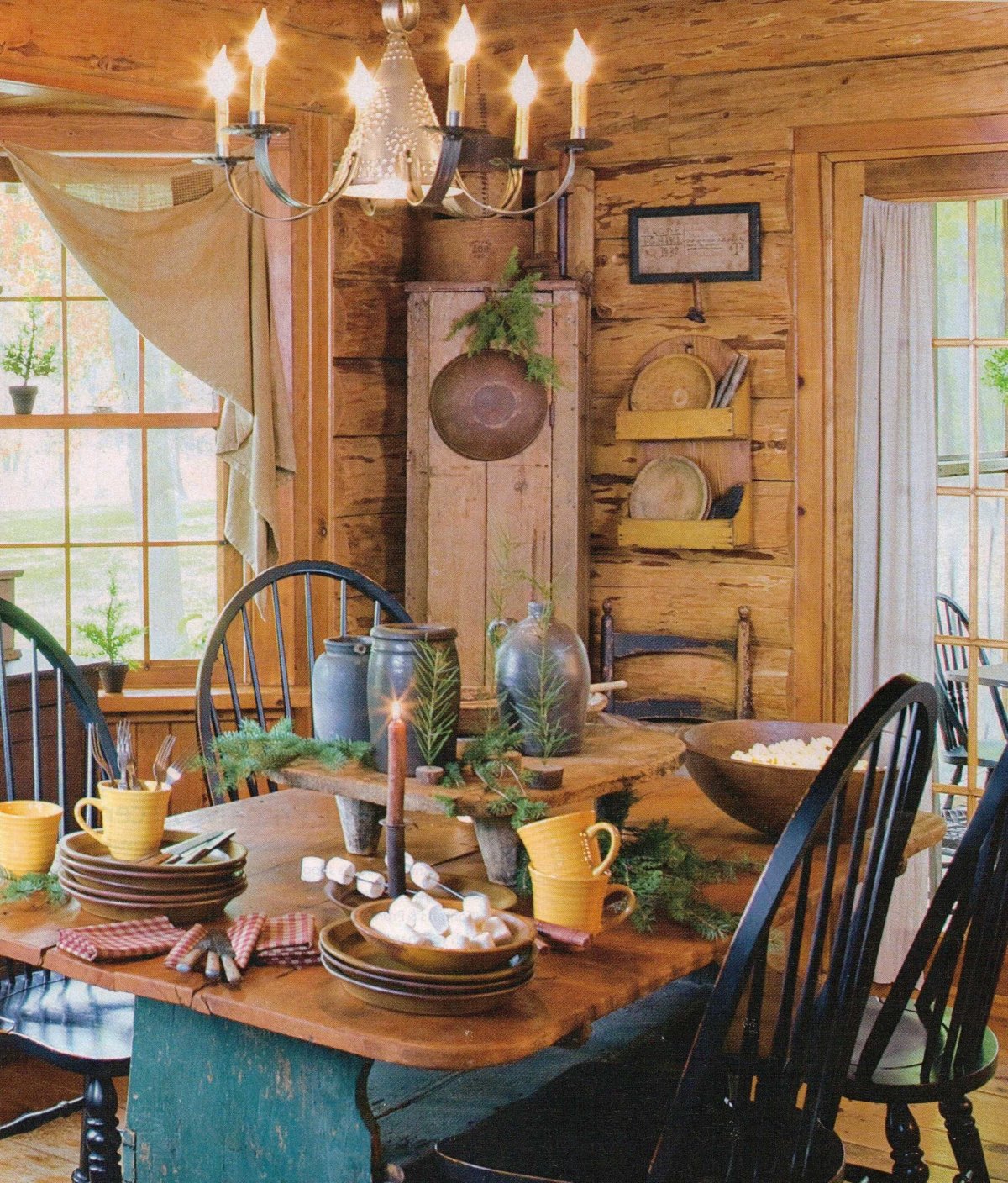 Интерьер рустикальный стиль Шале