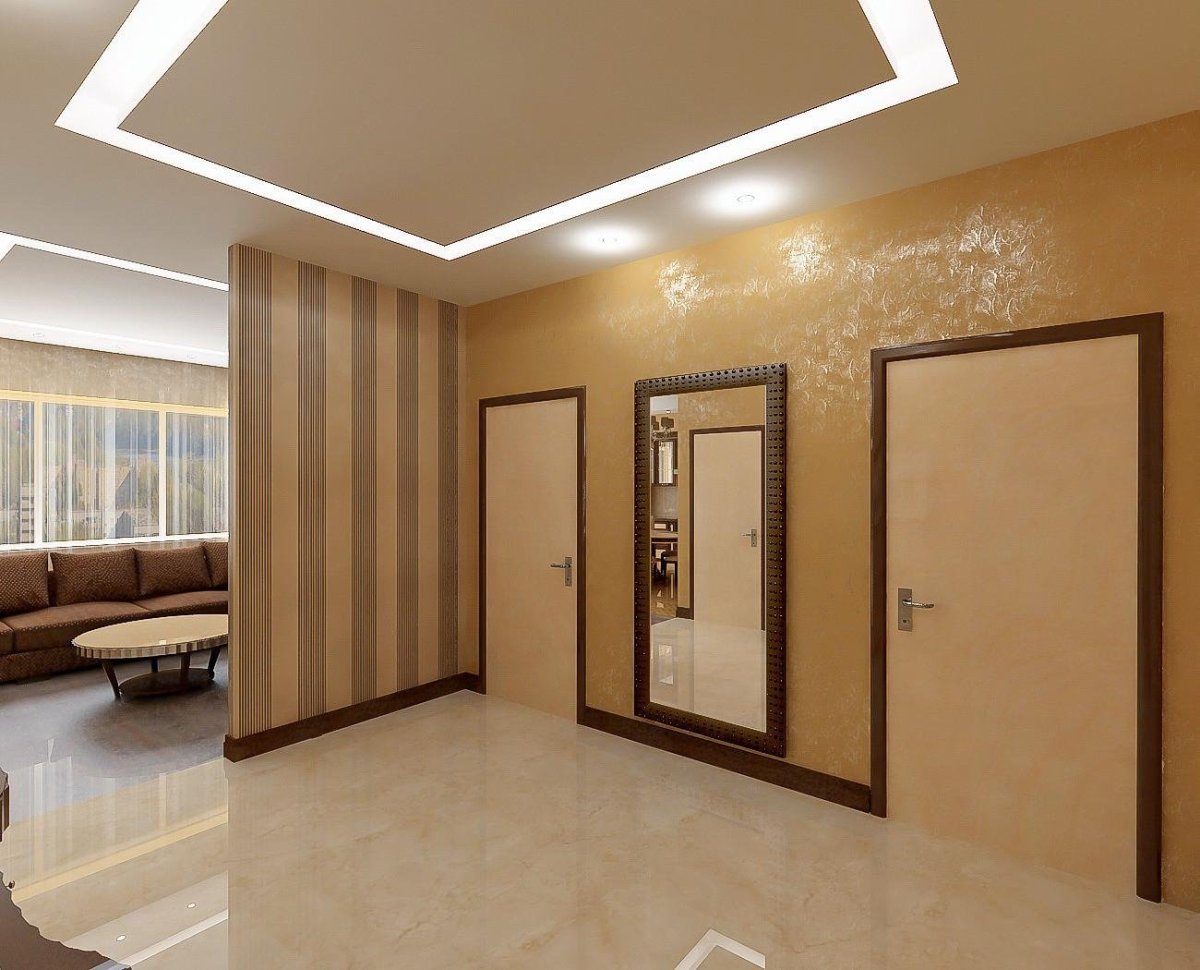 Интерьеры коридора двери беленый дуб