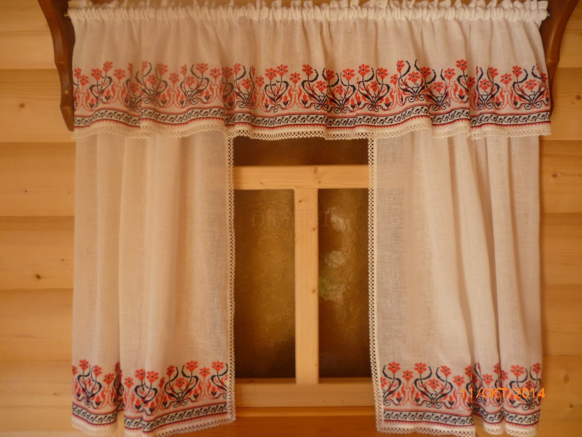 Шторы в русском стиле
