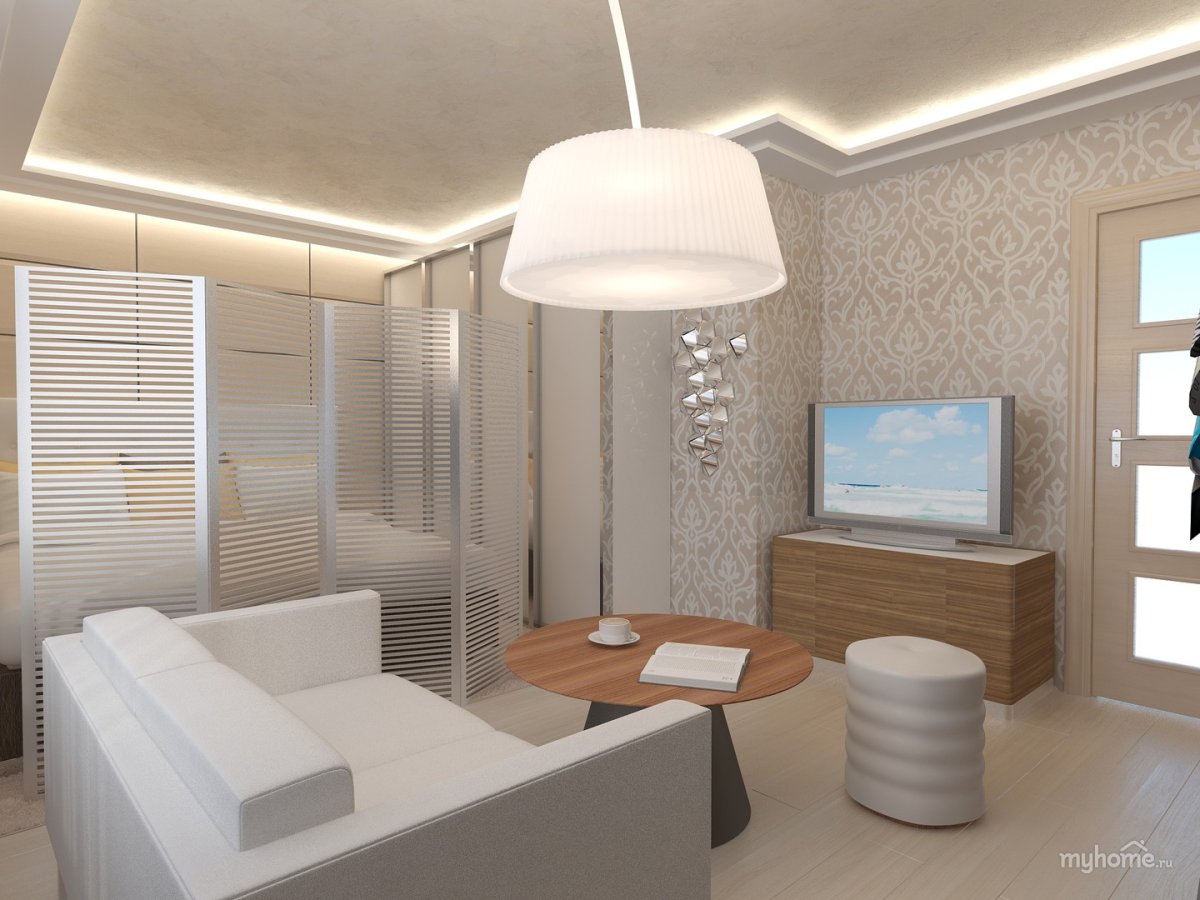 Спальня совмещенная с гостиной