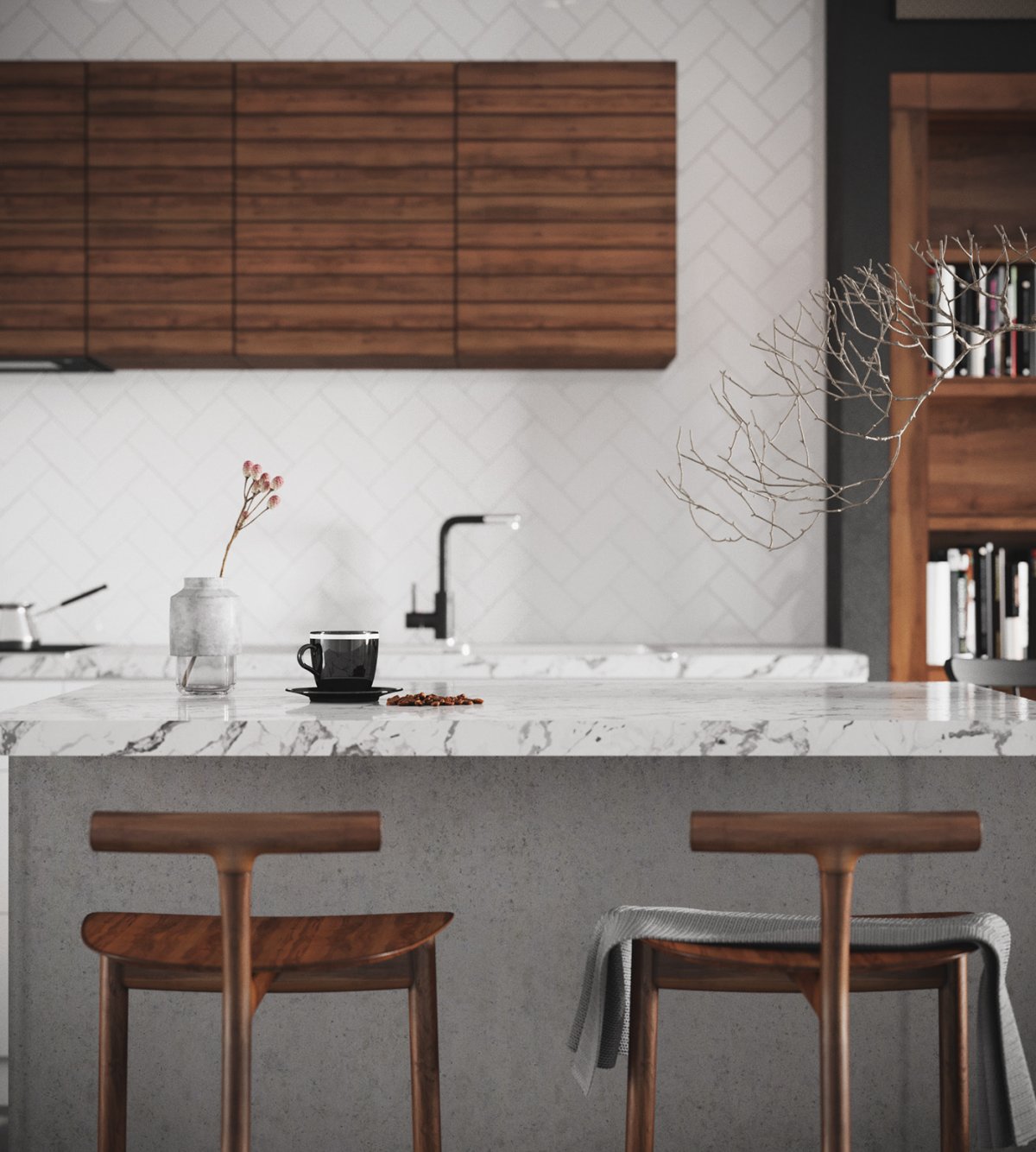 Кухня в стиле Сканди лофт