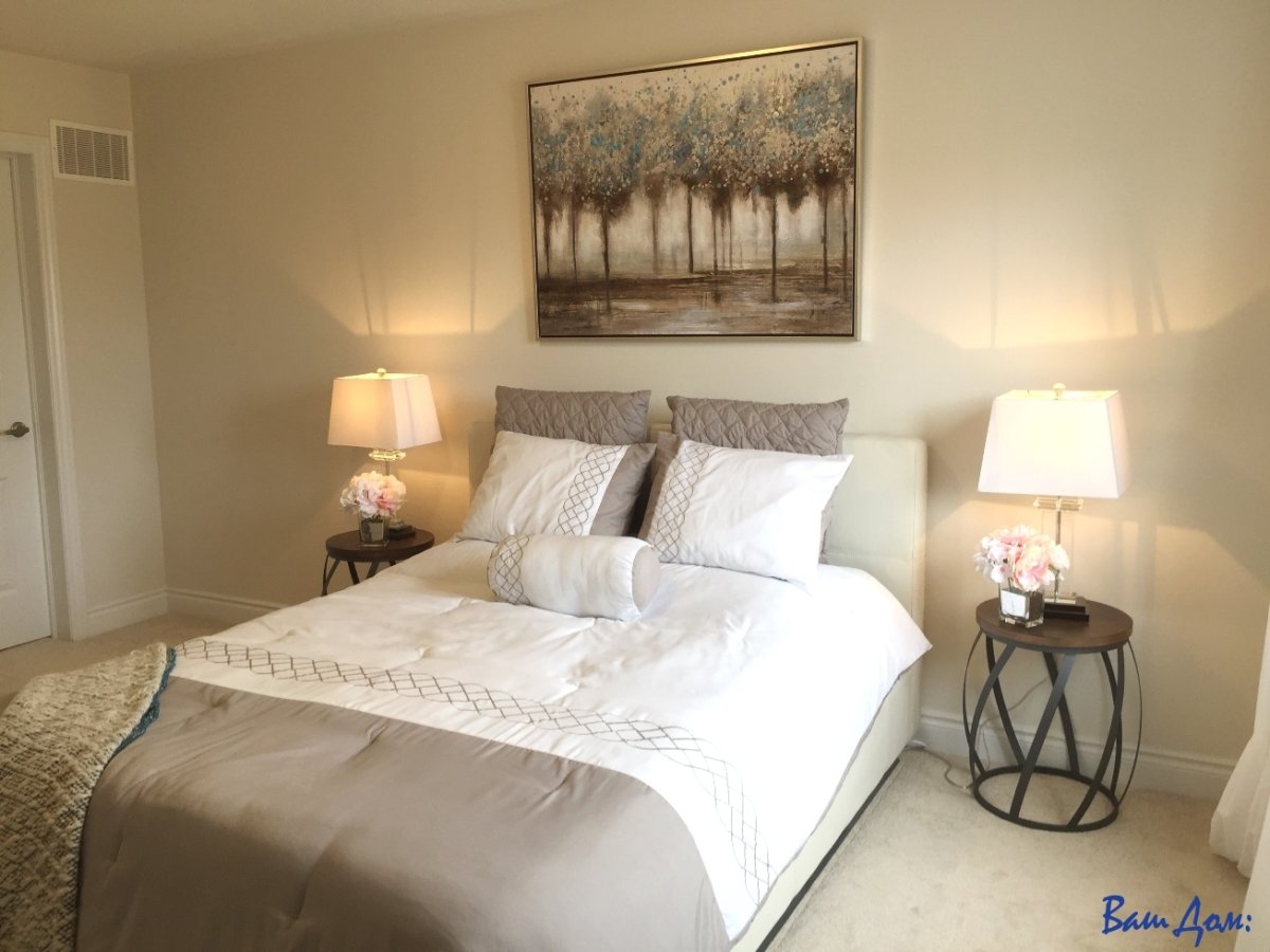 Расположение светильников над кроватью