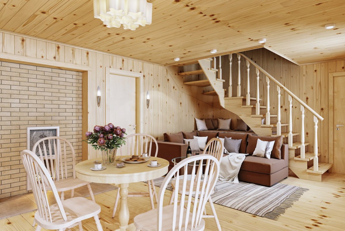 Tikkurila зеленый имитация бруса