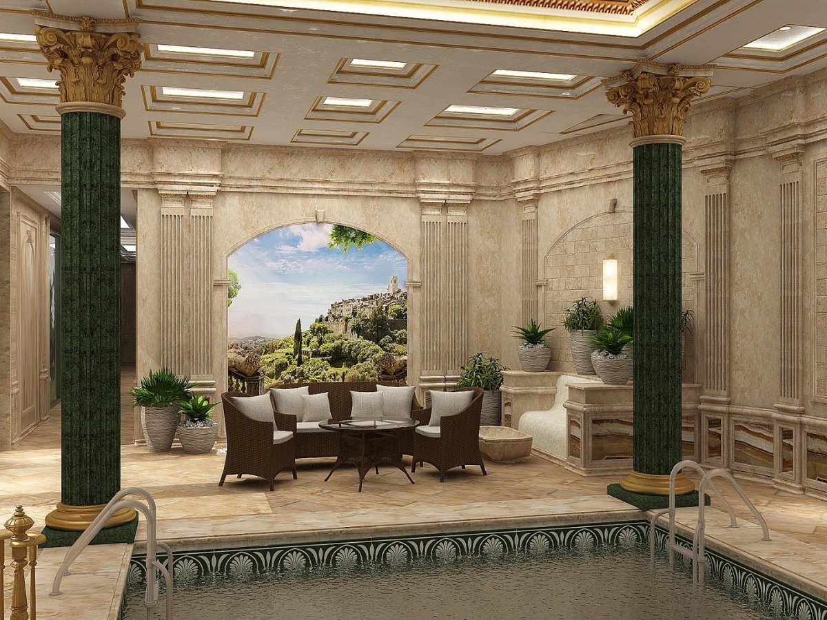 Бассейн в античном стиле