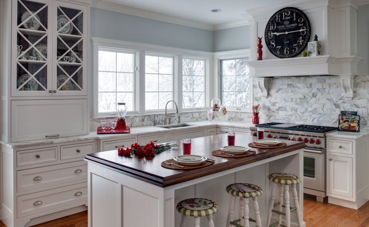 Американская кухня интерьер