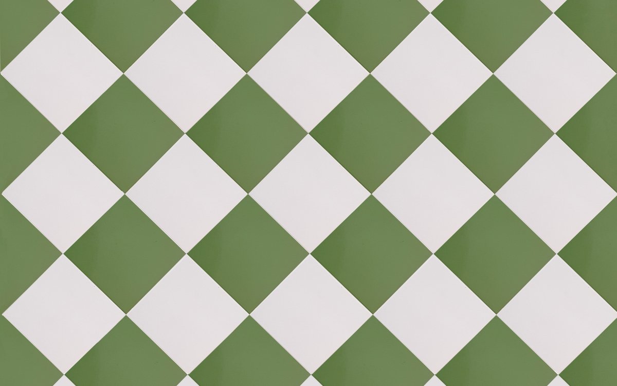 Зеленая плитка ромбиком