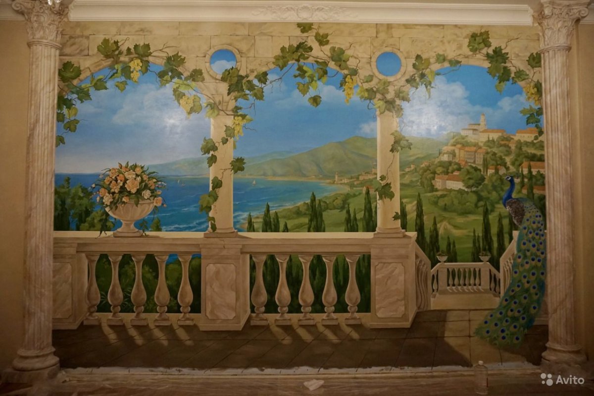 Славянская роспись стен