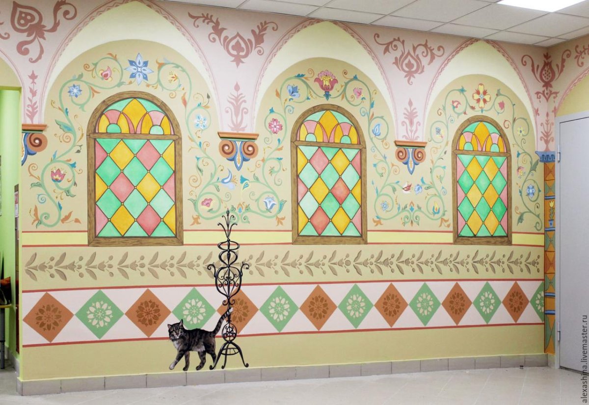 Греческие росписи на стенах