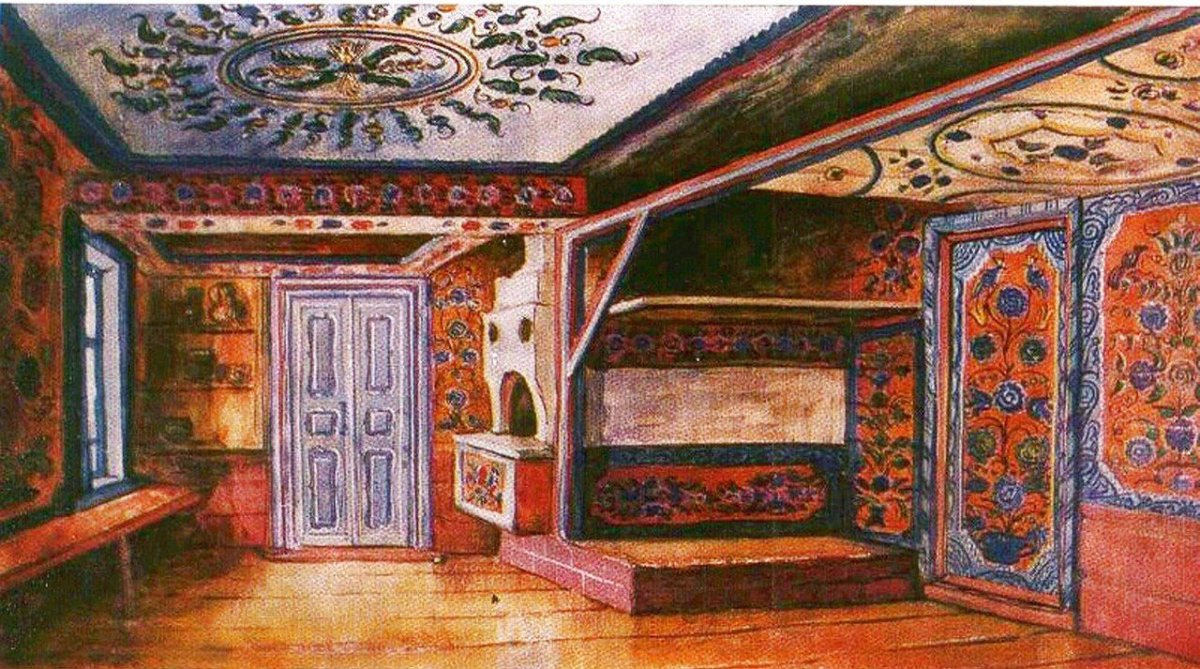 Роспись русской печки