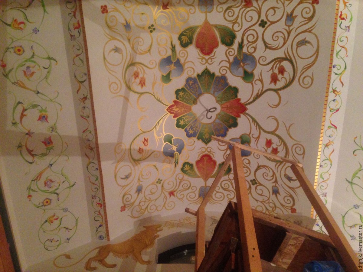 Роспись стен в русском стиле