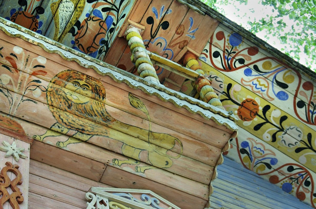 Роспись стен в деревенском стиле