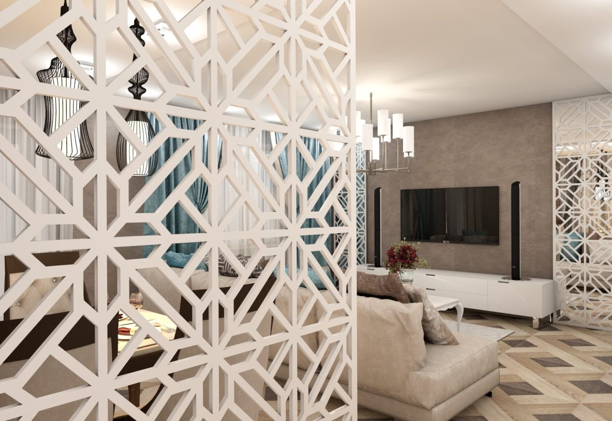 Красивые перегородки в комнате