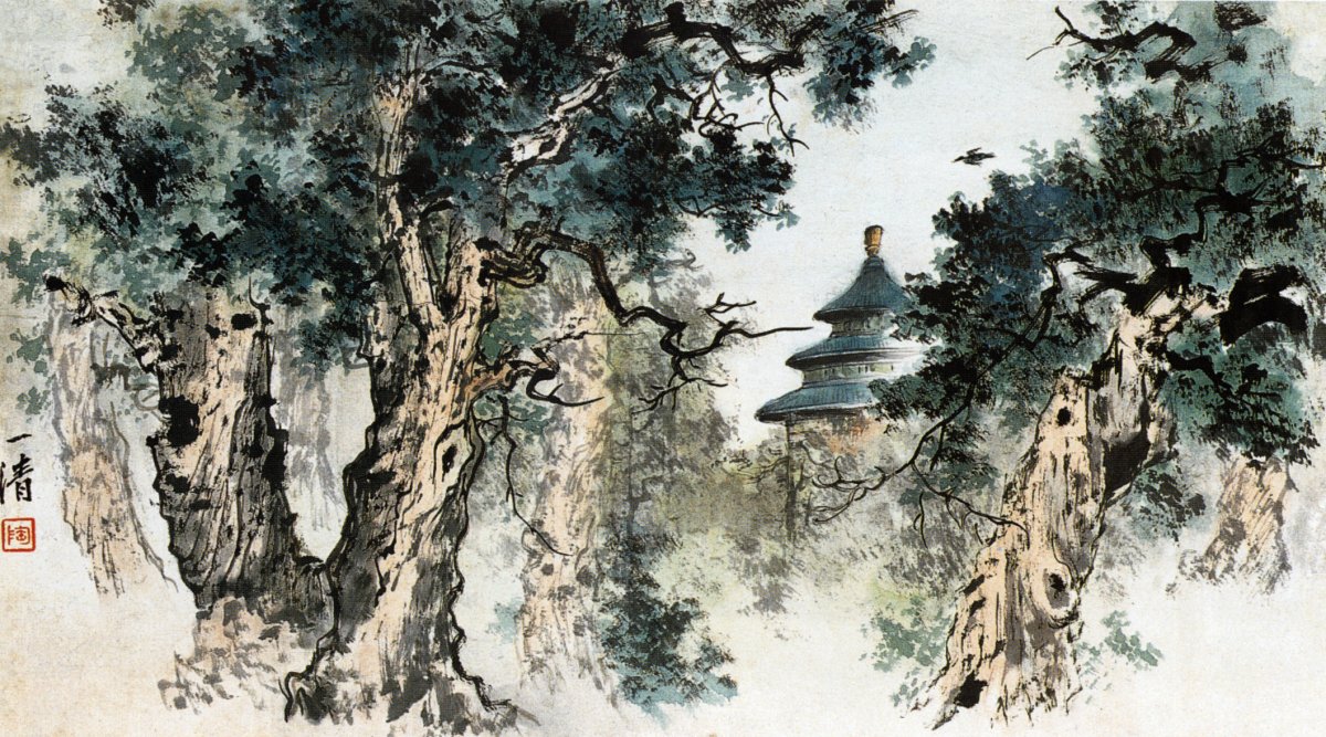 Фэнтези храм Китай