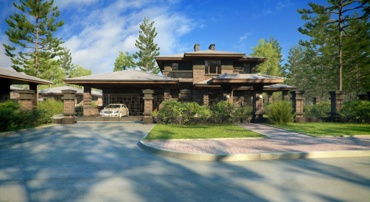 Стиль прерий (стиль Райта) интерьер