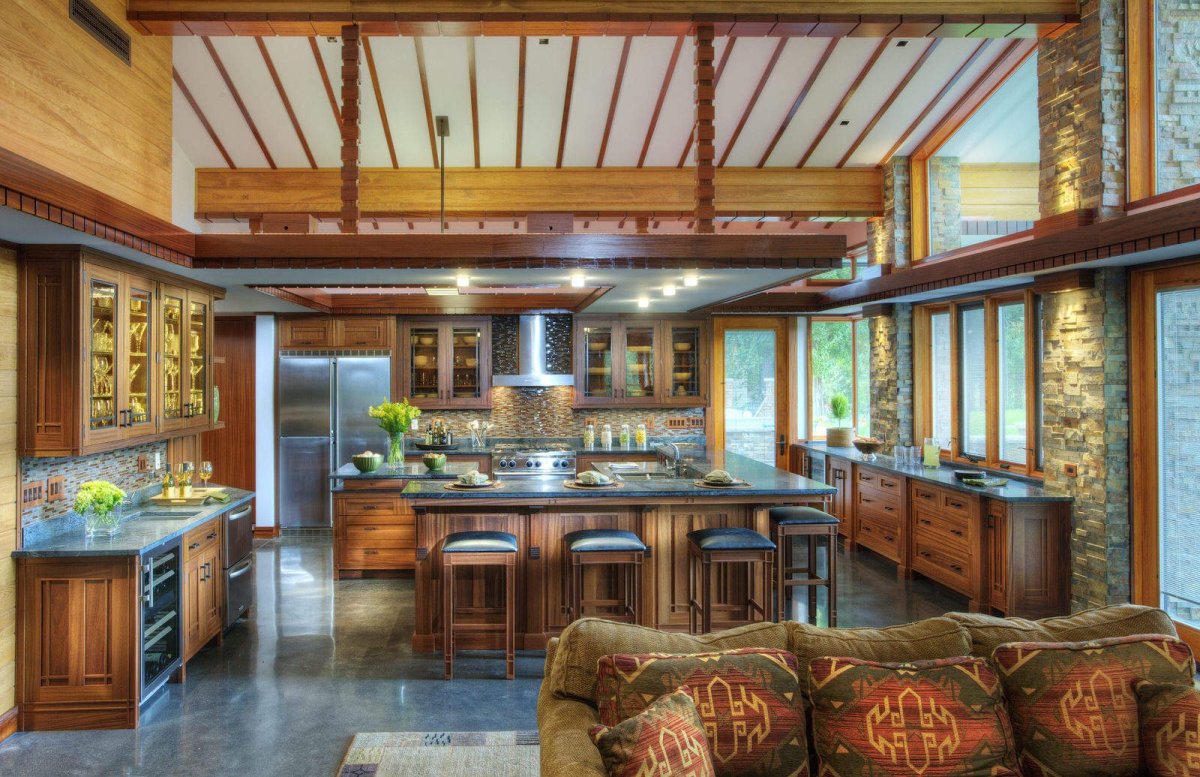 Стиль Райта в интерьере загородного дома