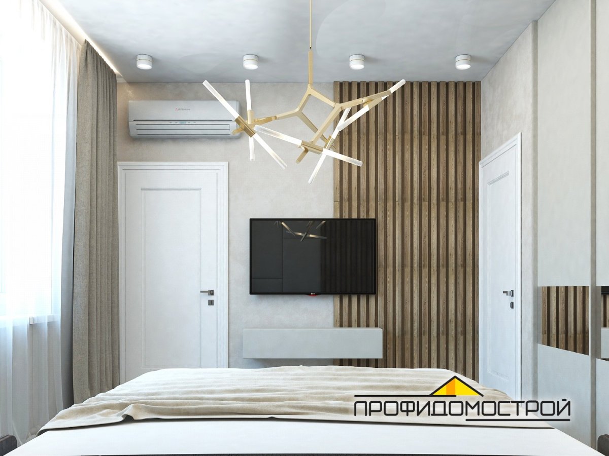 Спальня Минимализм рейки