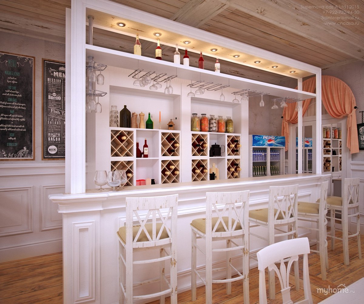 Стиль Прованс кафе стойка