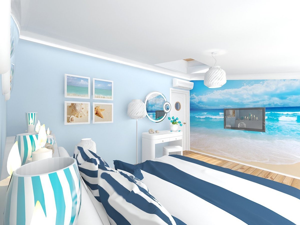 Роспись стен в морском стиле