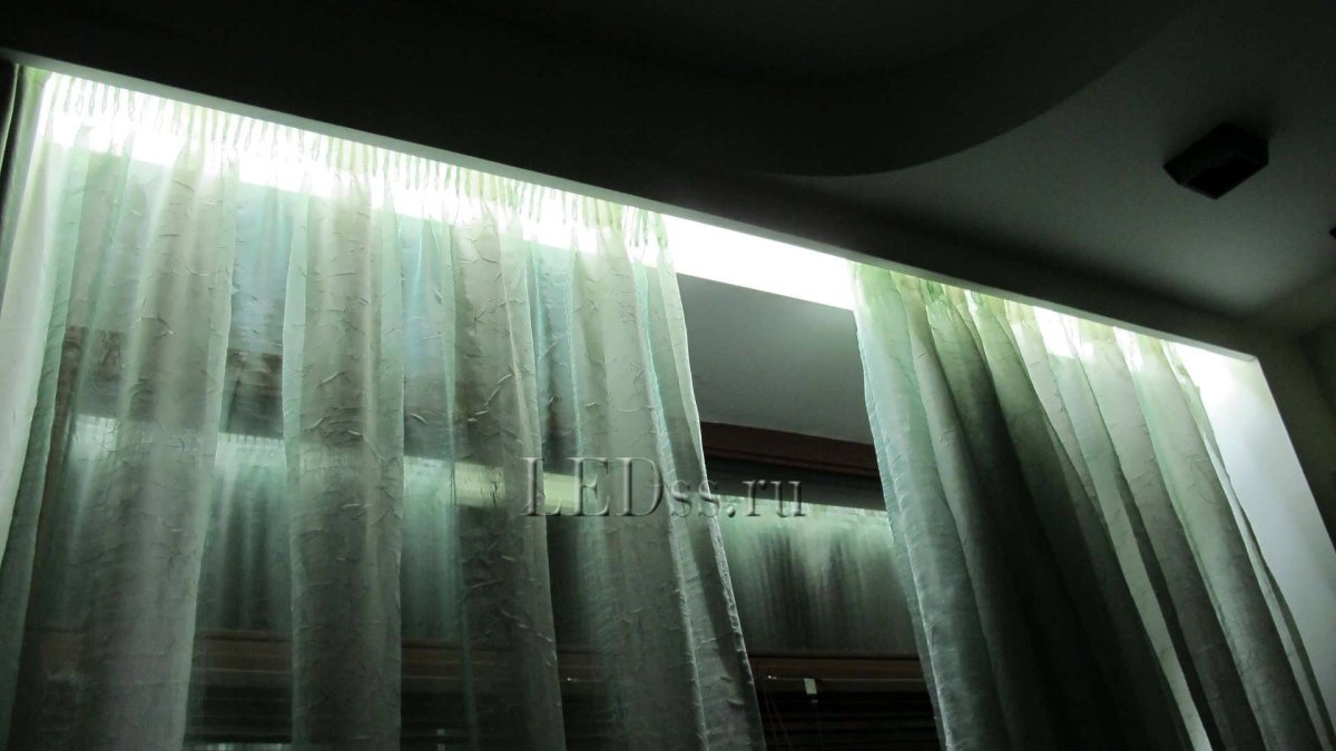 Подсветка штор светодиодной лентой
