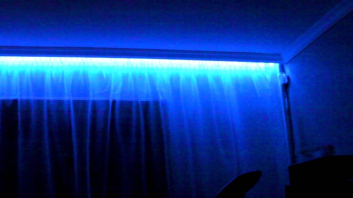 Подсветка гардины светодиодной лентой