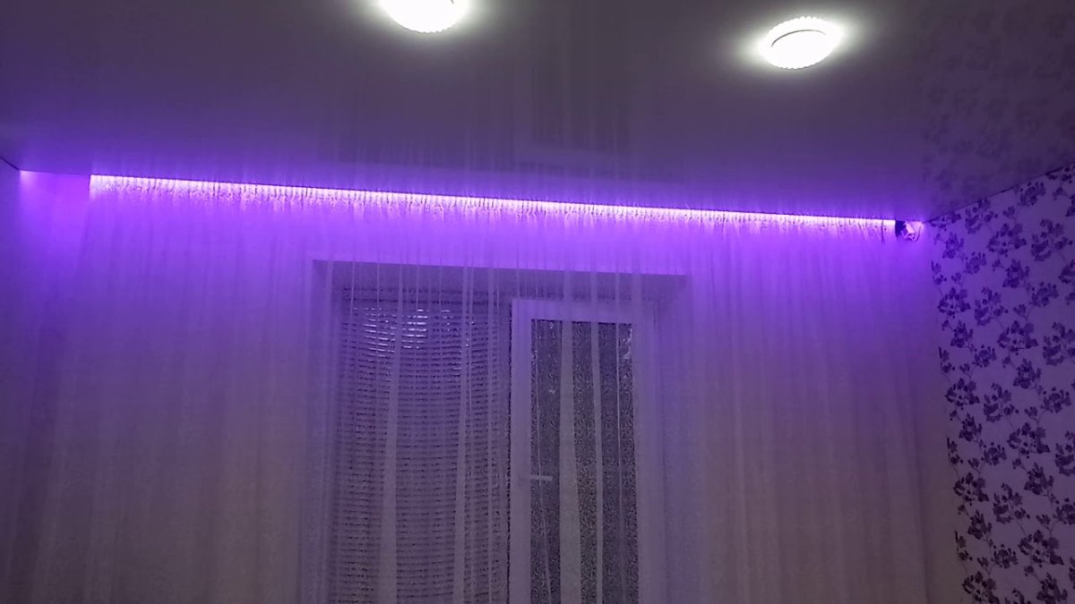 Подсветка карниза для штор