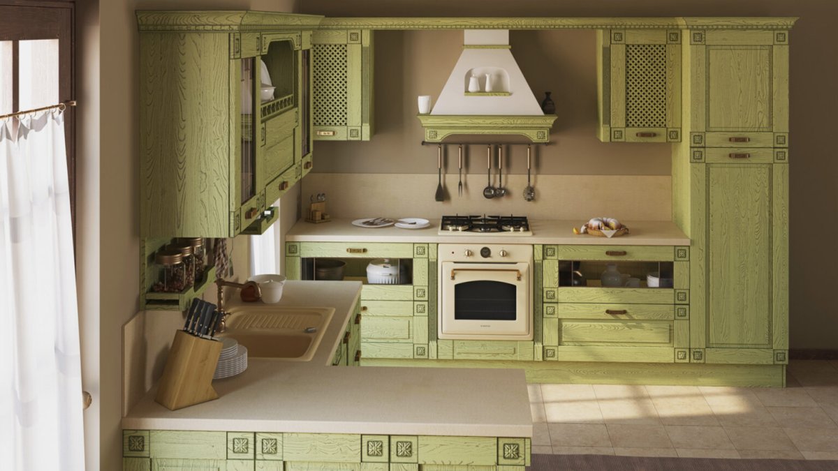 Кухни Спутник стиль Вила