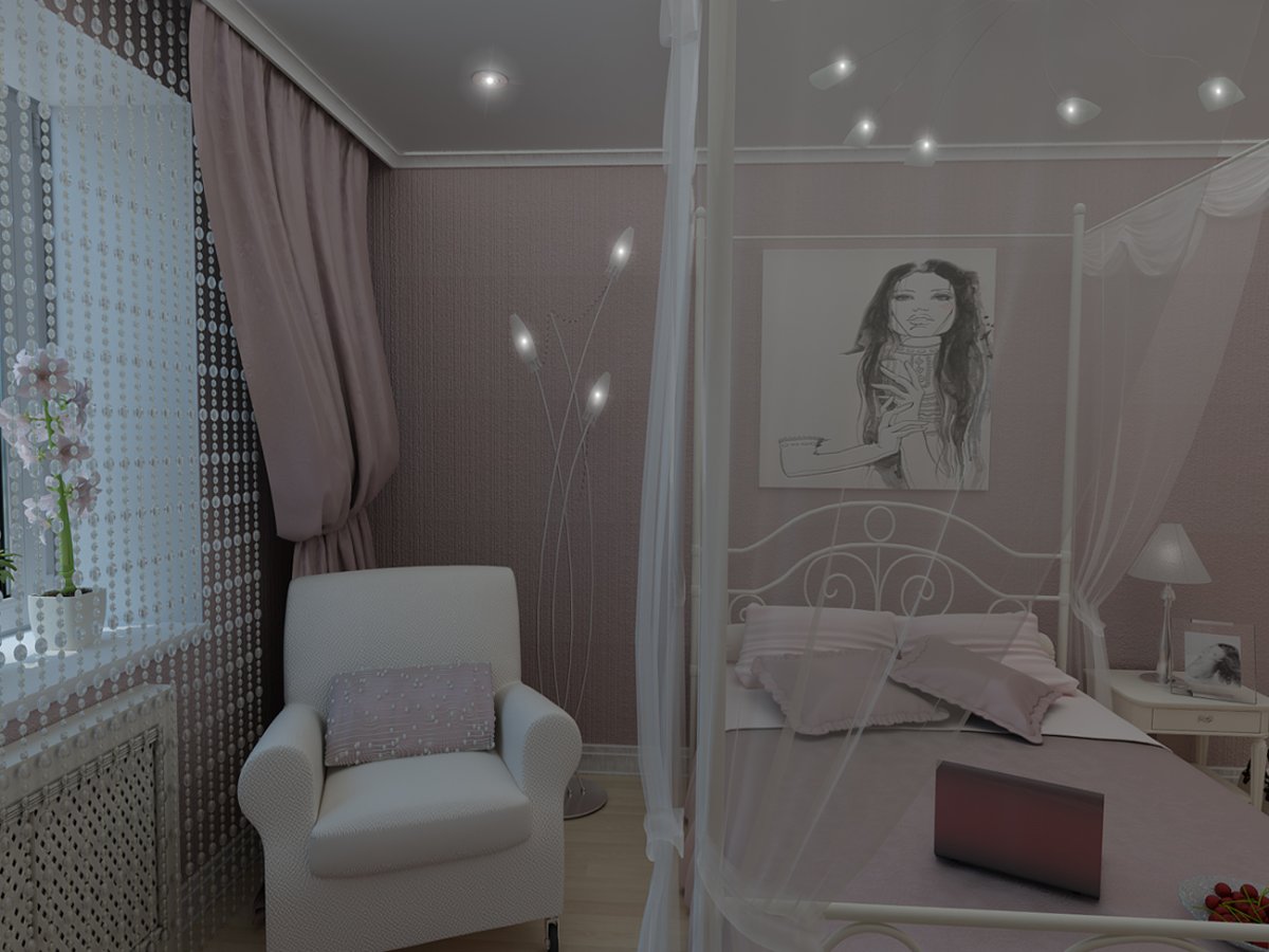 Комната в нежных тонах